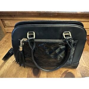 Women's Handbag Purse Quilted Pattern Leopard Print Lining